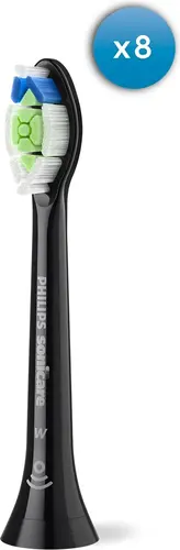 PHILIPS Sonicare комплект 8 бр резевни глави Optimal White за звукова четка за зъби цвят черен