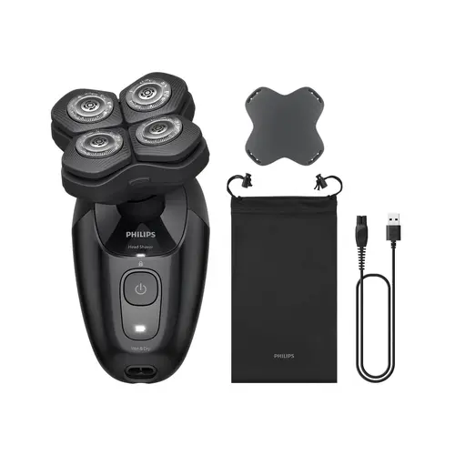 PHILIPS Електрическа самоpcъсначка за глава Pro Series 5000 сухо и мокро бръснене 360 гъвкава глава Системата за събиране на косми