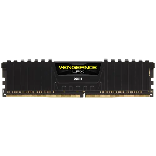 CORSAIR DDR4, 3200MHz 8GB 1x8GB Dimm, Unbuffered, Single Rank, 16-20-20-38, XMP 2.0, Vengeance LPX black Heatspreader, Black PCB, 1.35V