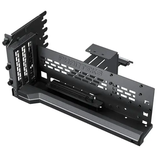 Phanteks Premium PCIe Gen 5 Vertical GPU Bracket, DRGB, with PCIe 5.0 Riser Cable - 220mm, Black - image 1