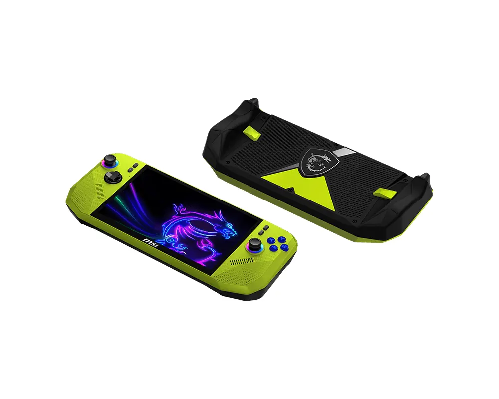 Игрова конзола MSI CLAW A8 BZ2EM-058GR - 8" IPS FHD+(1920x1200) 120Hz VRR, 24GB LPDDR5x, 1TB SSD, Windows 11 Home - Neon Green - image 3