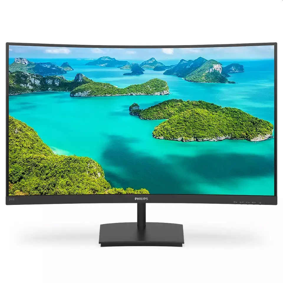 Монитор, Philips 241E1SCA, 23.6" Curved 1500R VA WLED, 1920x1080@75Hz, 4ms GTG, 250cd/m2, 3000:1, Mega Infinity DCR, FreeSync/Adaptive Sync, FlickerFree, Low Blue Mode, 3Wx2, Tilt, D-SUB, HDMI