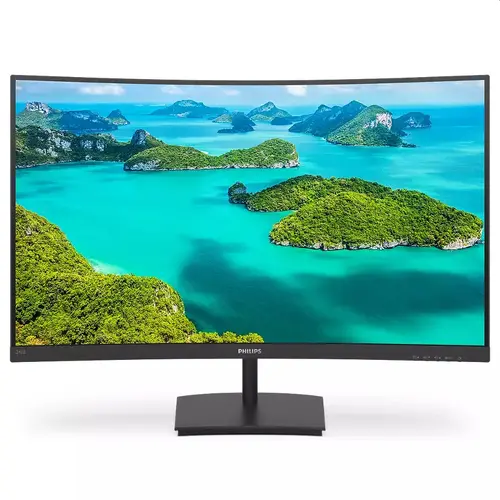 Монитор, Philips 241E1SCA, 23.6" Curved 1500R VA WLED, 1920x1080@75Hz, 4ms GTG, 250cd/m2, 3000:1, Mega Infinity DCR, FreeSync/Adaptive Sync, FlickerFree, Low Blue Mode, 3Wx2, Tilt, D-SUB, HDMI