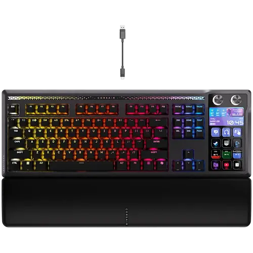 CORSAIR GALLEON 100 SD RGB Mechanical Gaming Keyboard, Backlit RGB LED, CORSAIR MLX Pulse, Black, Black PBT Keycaps - image 1