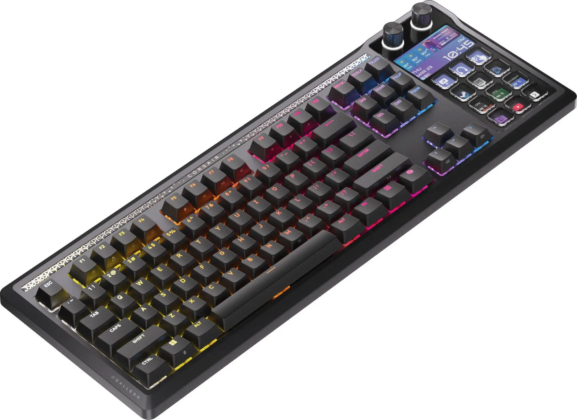 CORSAIR GALLEON 100 SD RGB Mechanical Gaming Keyboard, Backlit RGB LED, CORSAIR MLX Pulse, Black, Black PBT Keycaps - image 3