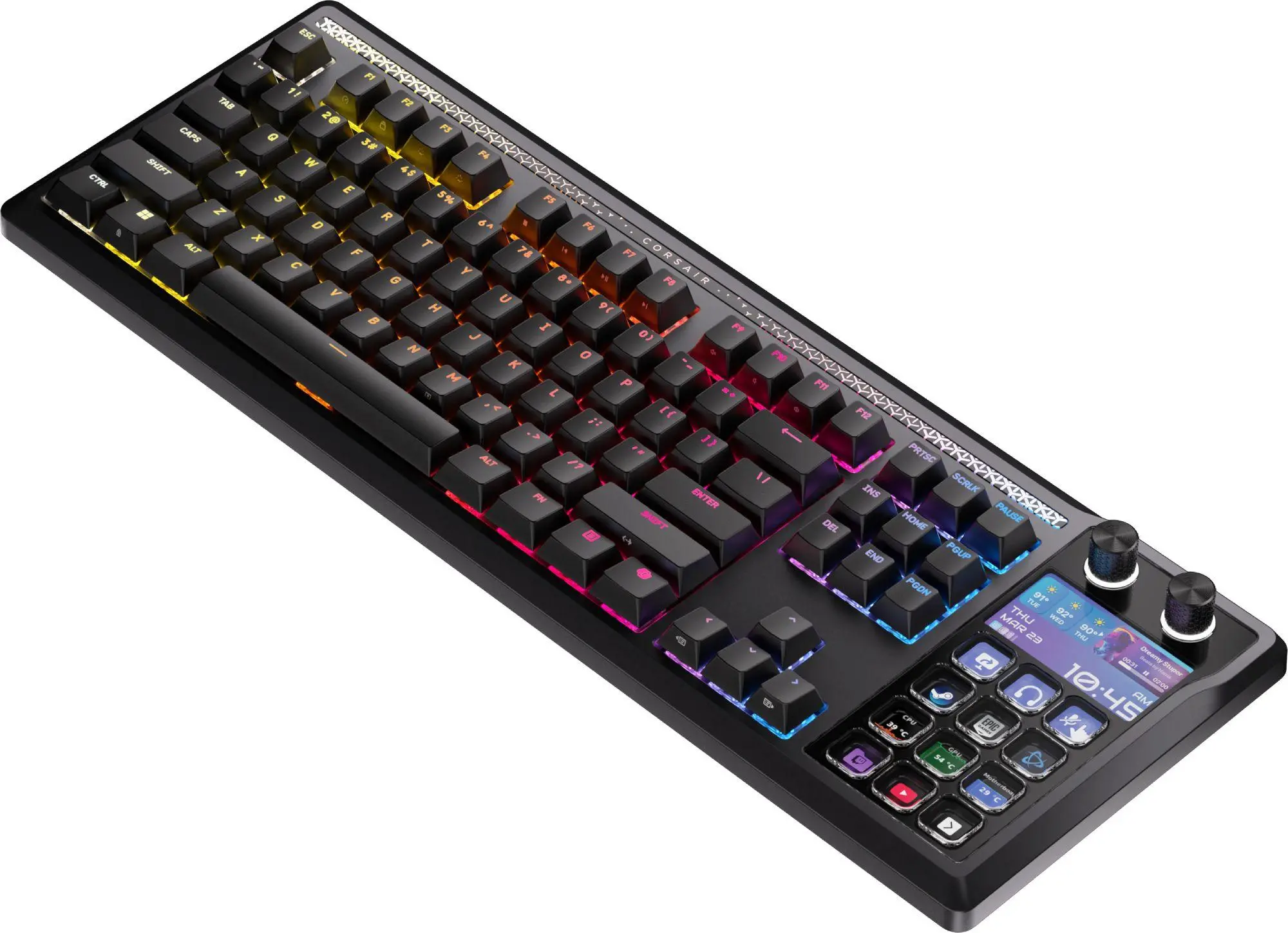 CORSAIR GALLEON 100 SD RGB Mechanical Gaming Keyboard, Backlit RGB LED, CORSAIR MLX Pulse, Black, Black PBT Keycaps - image 4