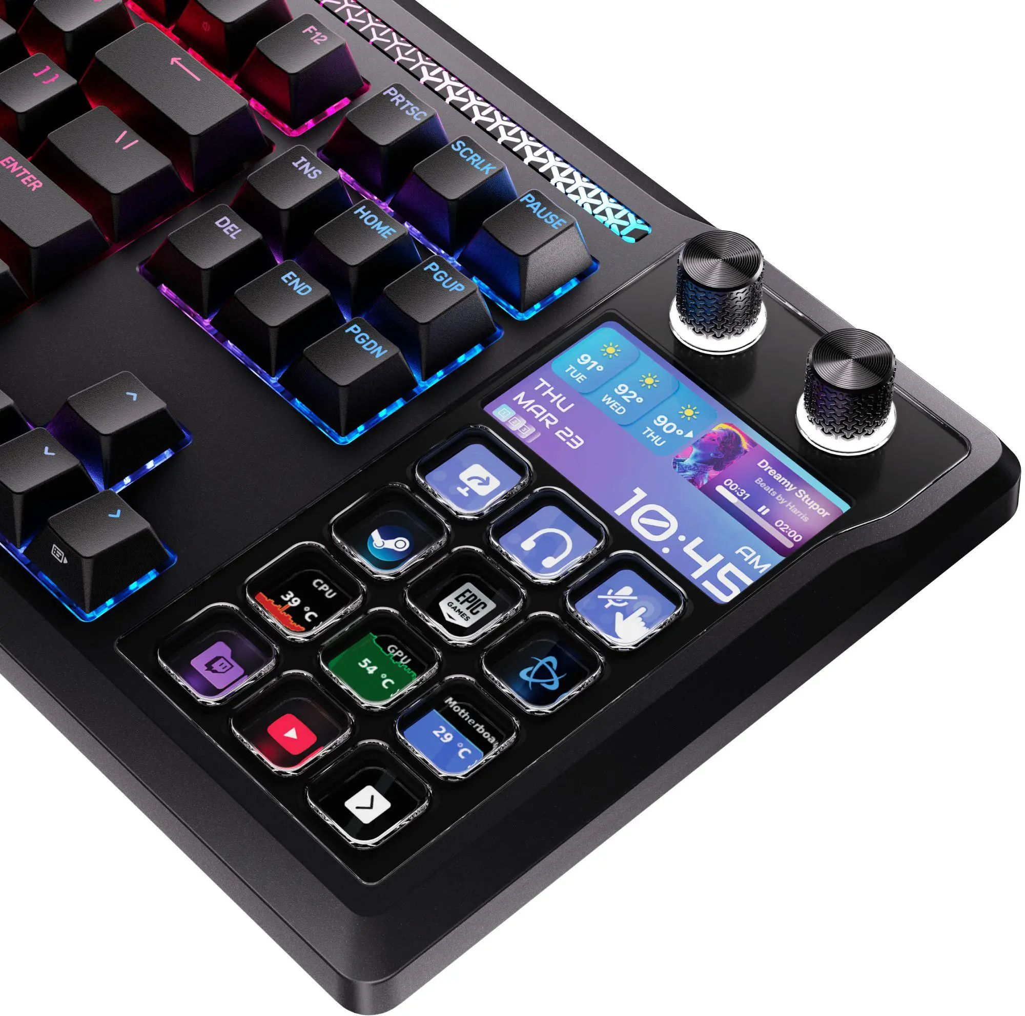 CORSAIR GALLEON 100 SD RGB Mechanical Gaming Keyboard, Backlit RGB LED, CORSAIR MLX Pulse, Black, Black PBT Keycaps - image 6