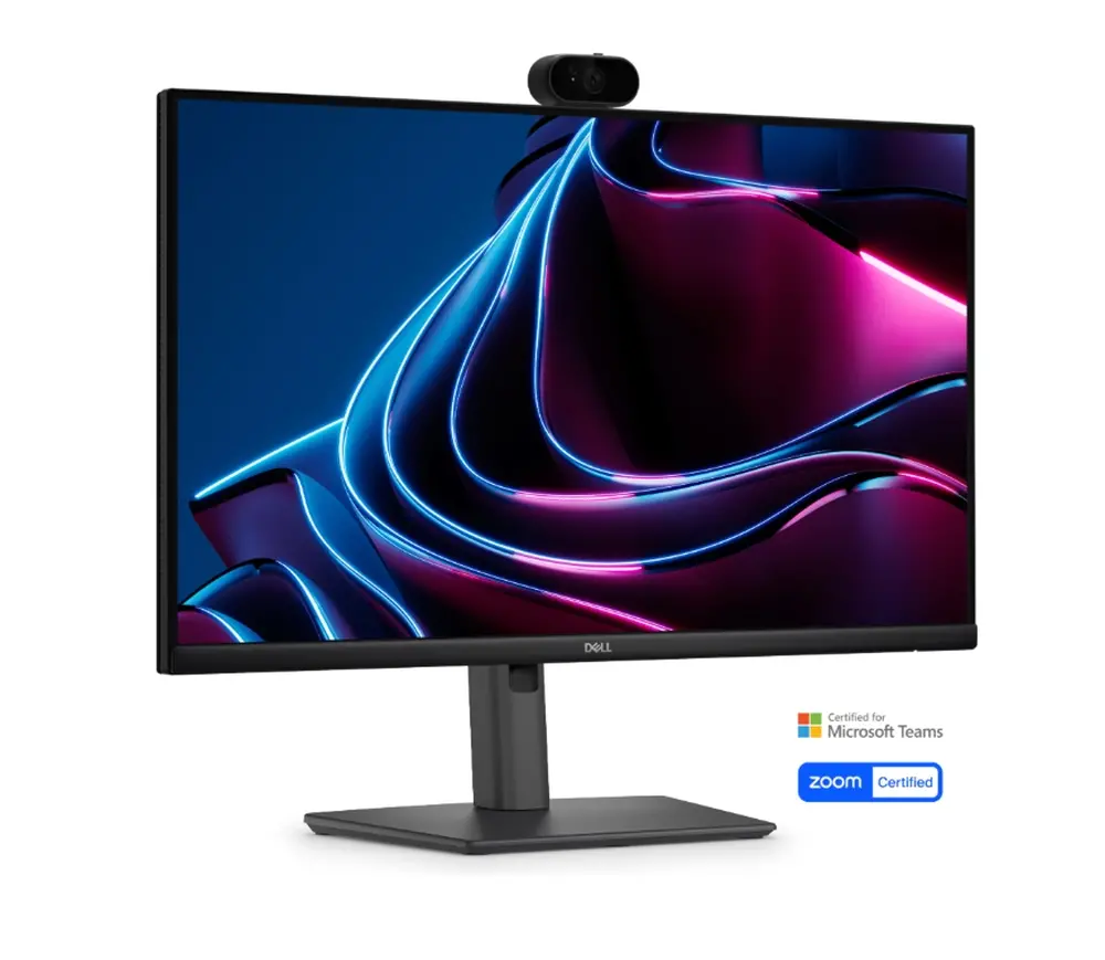 Монитор, Dell P2426HEV, 23.8" Webcam Monitor, IPS Anti-Glare, 5ms, 120 Hz, 1500:1, 300 cd/m2, FHD 1920x1080, 99% sRGB, HDMI, Display Port, USB-C Hub, RJ45, Webcam, KVM Switch, PD 90W, Height Adjustable, Pivot, Swivel, Tilt, Black
