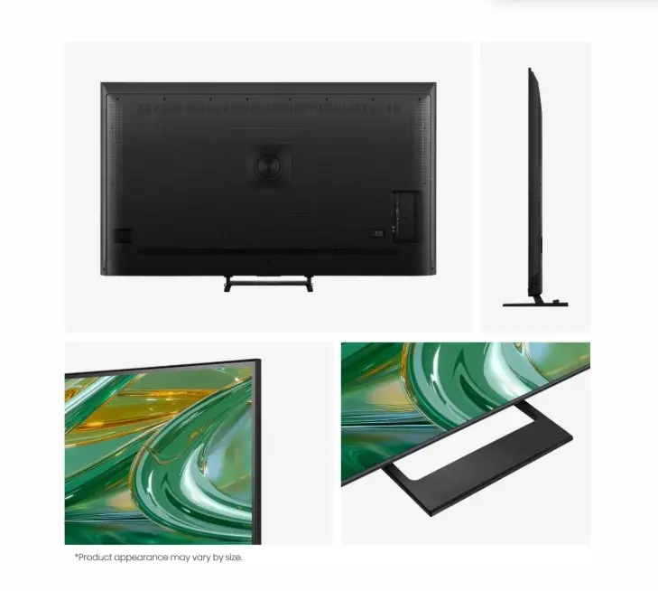 Телевизор, Hisense 55" E8S, 4K Ultra HD 3840x2160, ULED, Quantum Dot,144 Hz,HDR 10+, HLG, Dolby Vision, DTS Virtual X, Smart TV, WiFi, Light Sensor, BT, Anyview Cast, 4xHDMI, 2xUSB, LAN, CI+, DVB-T2/C/S2, Singale Stand, Black - image 2