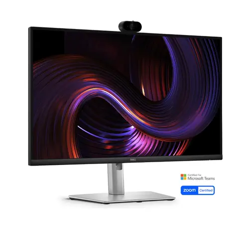 Монитор, Dell P2726DEV, 27" Webcam Monitor, IPS Anti-Glare, 5ms, 100 Hz, 1500:1, 350 cd/m2, QHD 2560x1440, 99% sRGB, HDMI, Display Port, USB-C Hub, RJ45, Webcam, KVM Switch, PD 90W, Height Adjustable, Pivot, Swivel, Tilt, Black