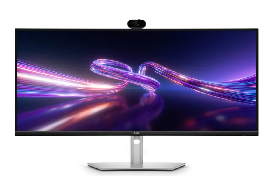 Монитор, Dell P3426WEV, 34.1" Curved Webcam Monitor, IPS Anti-Glare, 5ms, 100 Hz, 1500:1, 350 cd/m2, UW-QHD 3440x1440, 99% sRGB, HDMI, Display Port, USB-C Hub, RJ45, Webcam, KVM Switch, PD 90W, Height Adjustable, Pivot, Swivel, Tilt, Black - image 1