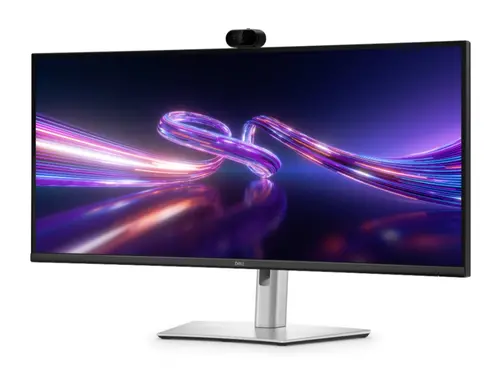 Монитор, Dell P3426WEV, 34.1"  Curved Webcam Monitor, IPS Anti-Glare, 5ms, 100 Hz, 1500:1, 350 cd/m2, UW-QHD 3440x1440, 99% sRGB, HDMI, Display Port, USB-C Hub, RJ45, Webcam, KVM Switch, PD 90W, Height Adjustable, Pivot, Swivel, Tilt, Black - image 2