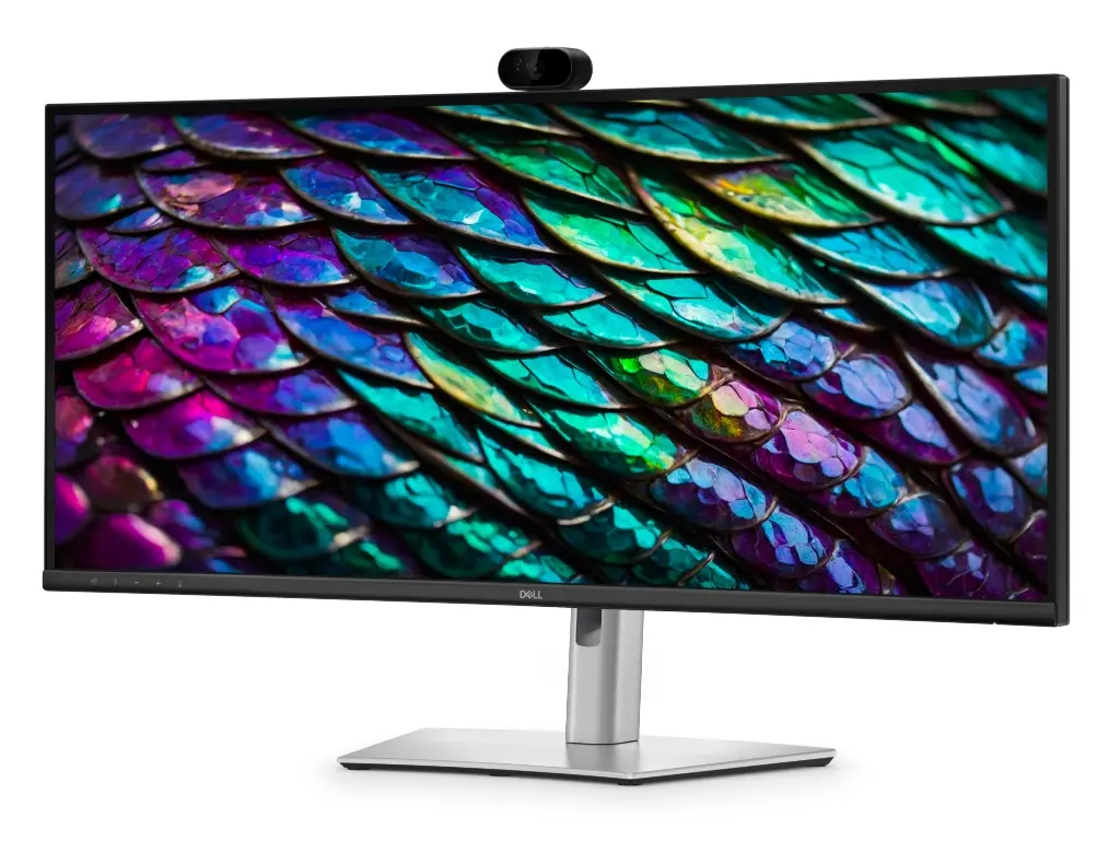 Монитор, Dell P3426WEB, 34" Curved Conferencing Monitor, IPS Anti-Glare, 5ms, 100 Hz, 1500:1, 300 cd/m2, WQHD 3440x1440, 99% sRGB, HDMI, Display Port, USB-C Hub, RJ45, Webcam, Mic, Speacers, KVM Switch, PD 90W, Height Adjustable, Pivot, Swivel, Tilt, Black - image 2
