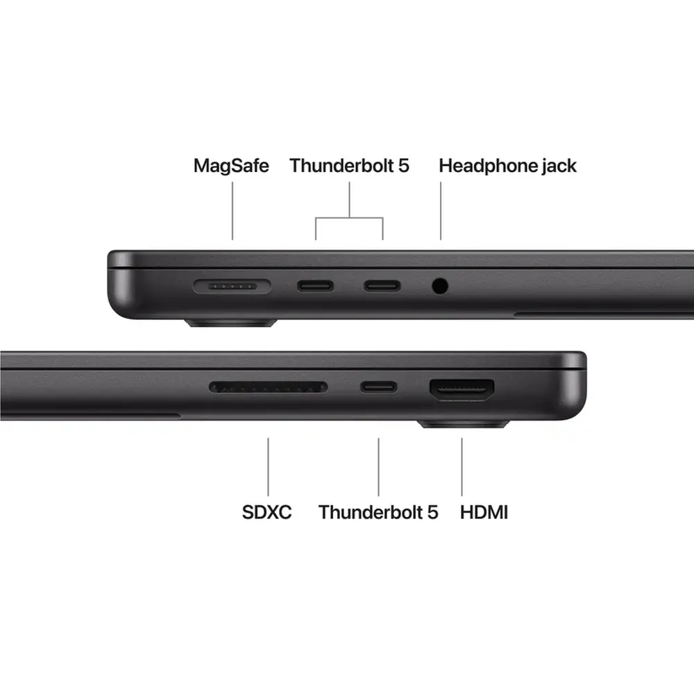 Лаптоп, Apple 14-inch MacBook Pro: Apple M5 Max chip with 18-core CPU and 32-core GPU, 36GB, 2TB SSD - Space Black - image 3