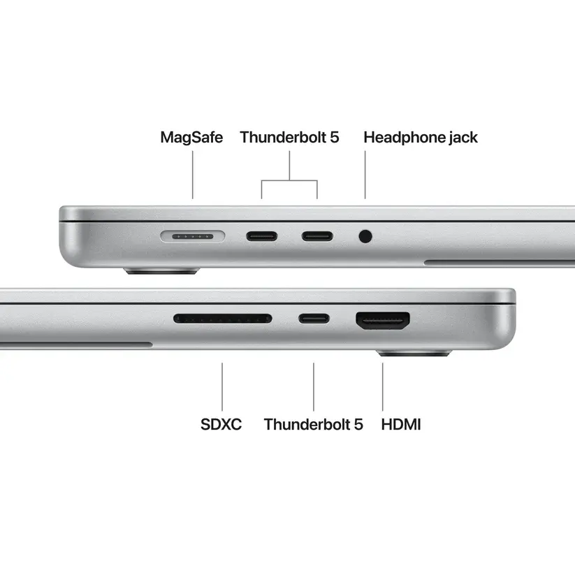 Лаптоп, Apple 16-inch MacBook Pro: Apple M5 Max chip with 18-core CPU and 40-core GPU, 48GB, 2TB SSD - Silver - image 3