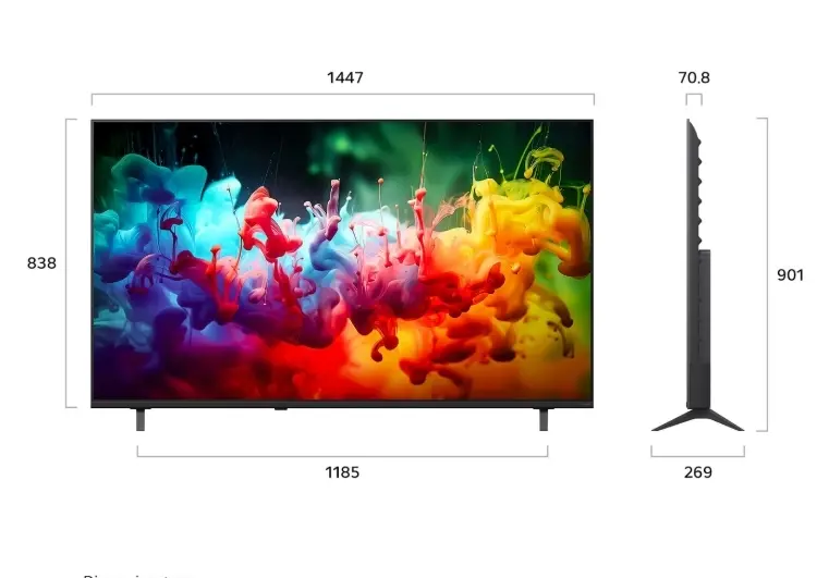 Телевизор, LG 65QNED7EB3C, 65" 4K QNED MiniLED Smart TV, 3840x2160, DVB-T2/C/S2, Alpha 7 AI Processor, HDR10 / HLG, webOS 26 ThinQ, VRR / ALLM / HGiG, 4K Super Upscaling, WiFi 5, Bluetooth 5.3, AirPlay 2, LAN, CI, HDMI, AI Sound Pro, Google Cast, 2 pole Stand - image 1