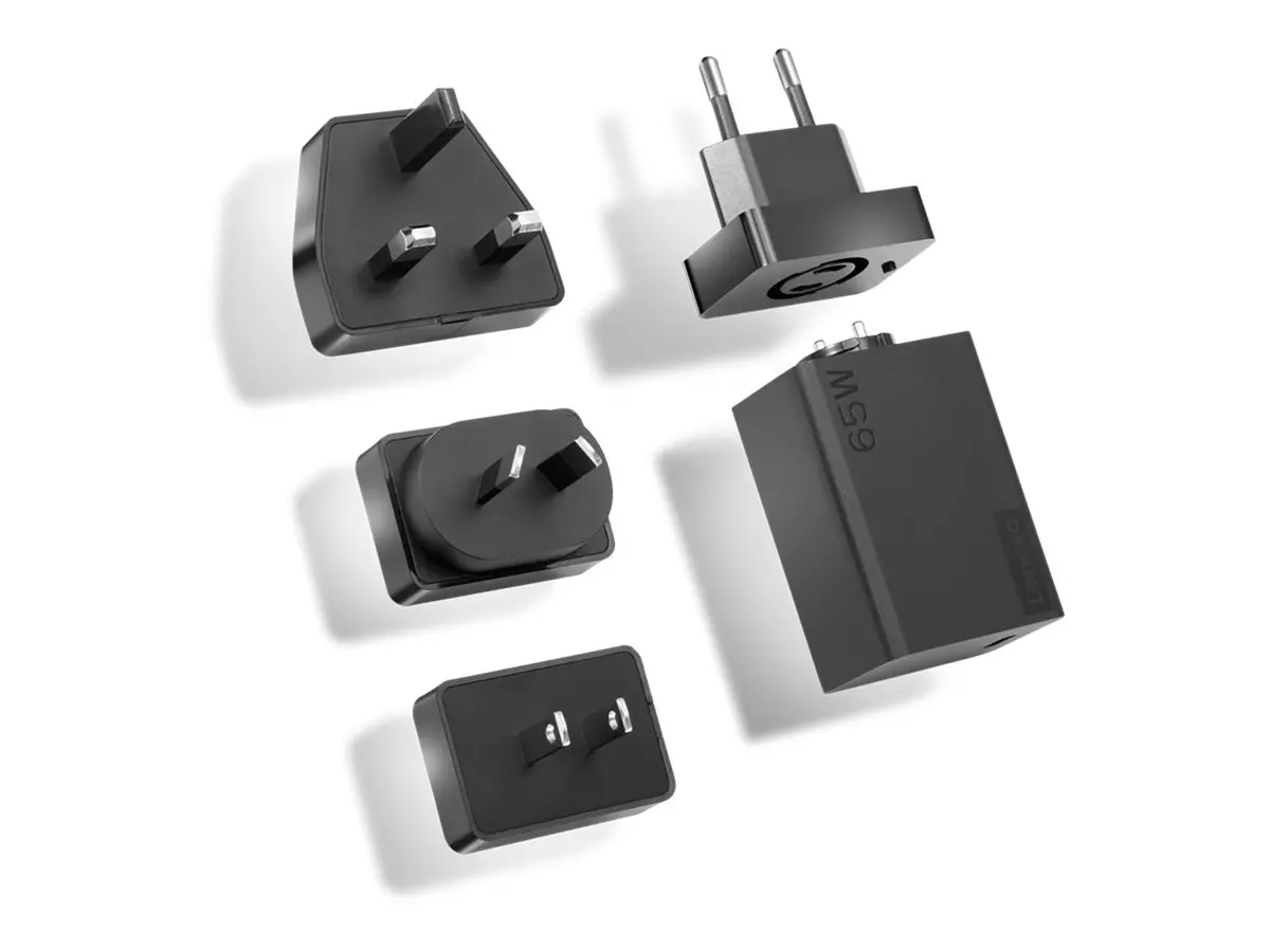LENOVO 65W USB-C AC Travel Adapter 4 interchangeable plugs US EU AU UK - image 1