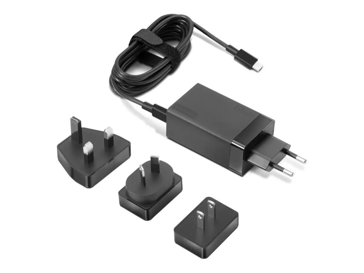 LENOVO 65W USB-C AC Travel Adapter 4 interchangeable plugs US EU AU UK - image 2