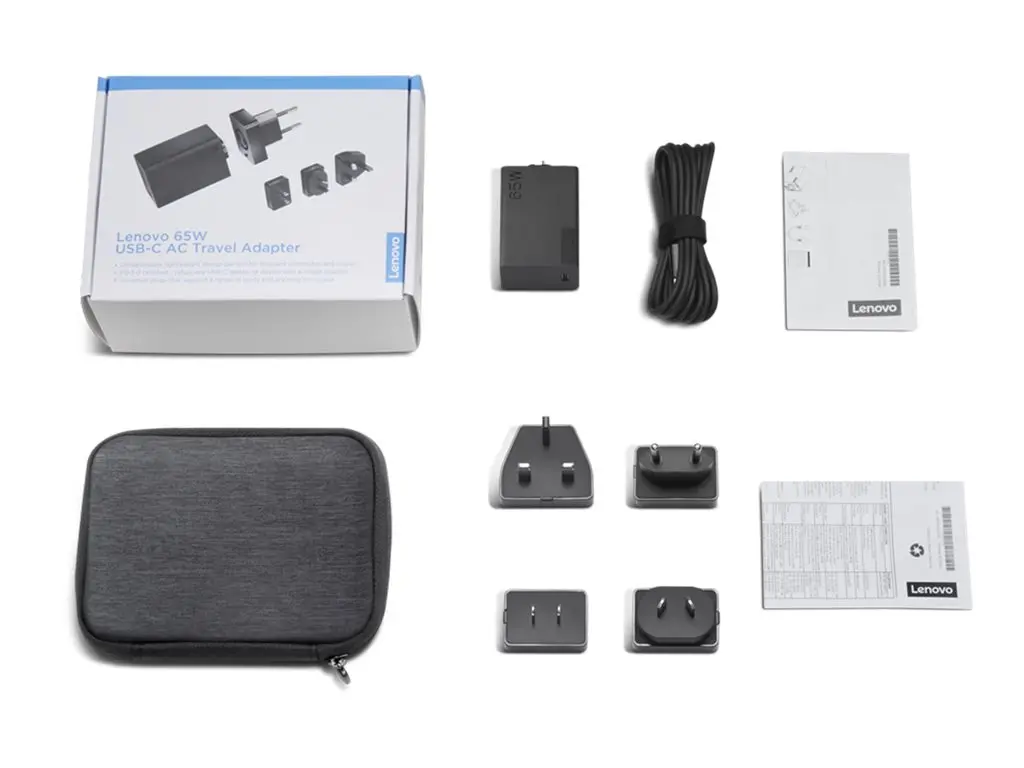 LENOVO 65W USB-C AC Travel Adapter 4 interchangeable plugs US EU AU UK - image 7