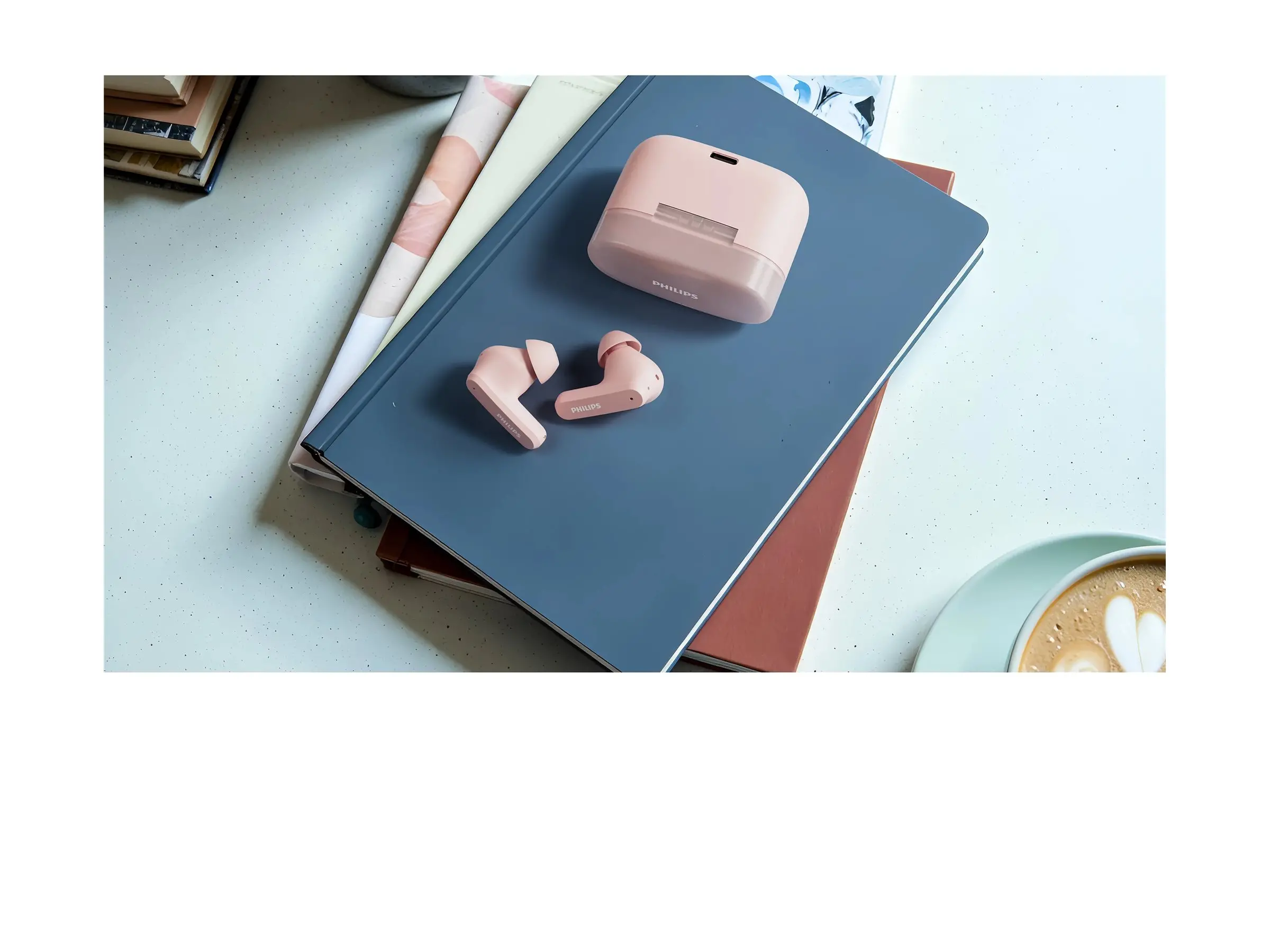 PHILIPS Безжични слушалки за поставяне в ухото с микрофон 32 часа време на възпроизвеждане розови - image 3