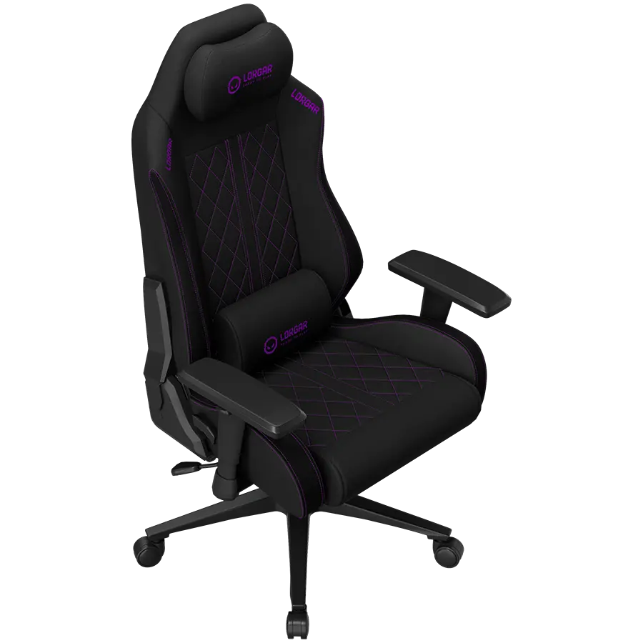 LORGAR CHA41, Ergonomic Gaming Chair Advanced, premium anti-stain fabric, Black/purple - image 13