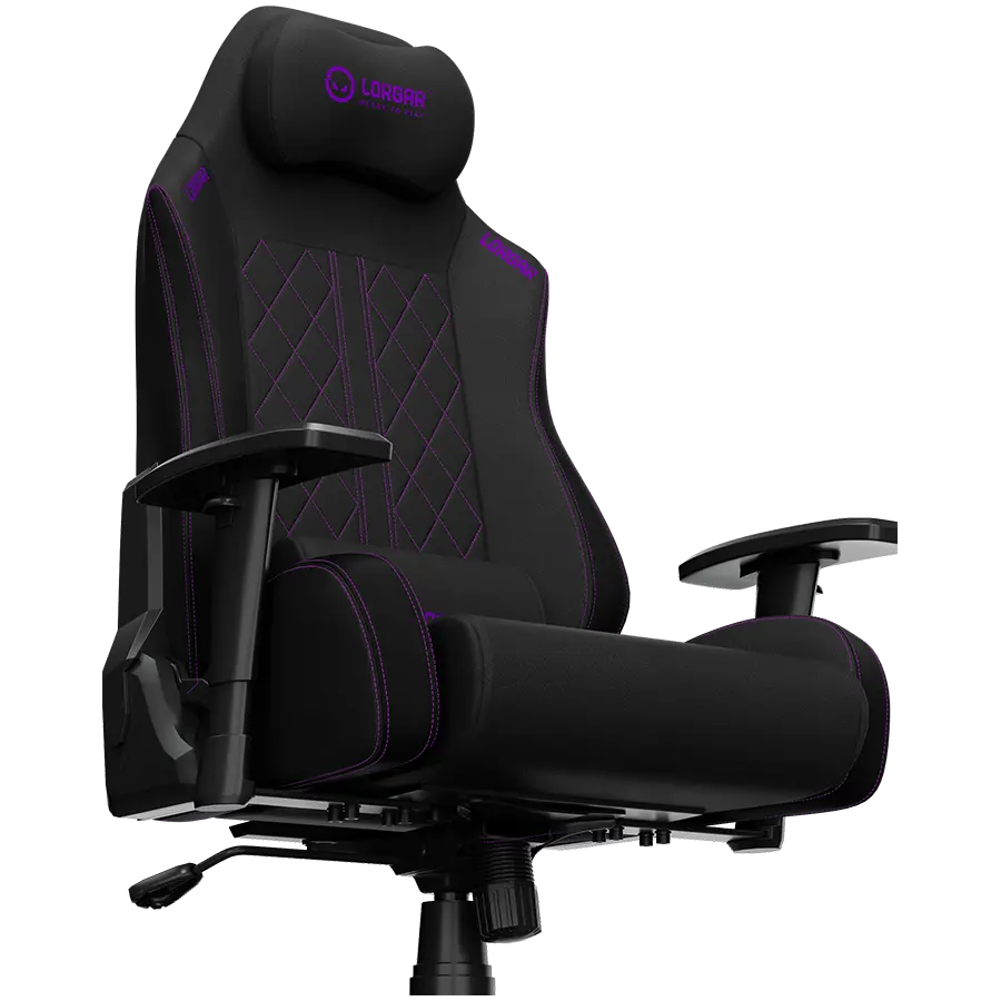 LORGAR CHA41, Ergonomic Gaming Chair Advanced, premium anti-stain fabric, Black/purple - image 16
