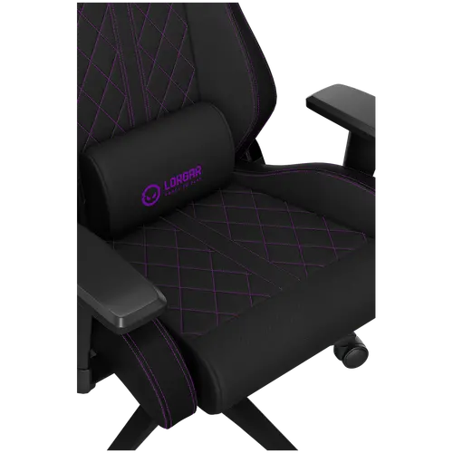 LORGAR CHA41, Ergonomic Gaming Chair Advanced, premium anti-stain fabric, Black/purple - image 17