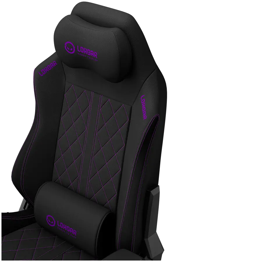 LORGAR CHA41, Ergonomic Gaming Chair Advanced, premium anti-stain fabric, Black/purple - image 18