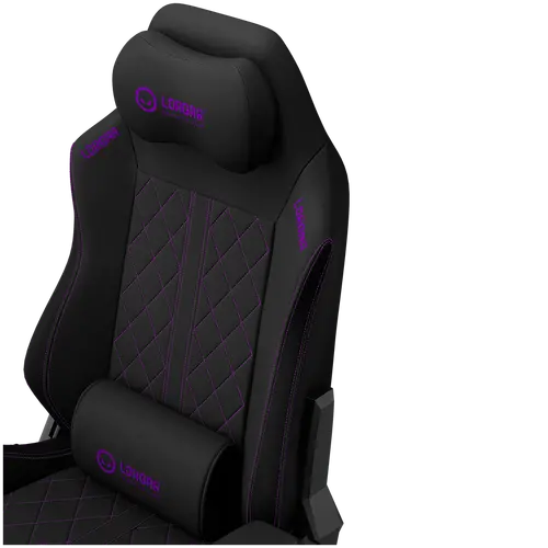 LORGAR CHA41, Ergonomic Gaming Chair Advanced, premium anti-stain fabric, Black/purple - image 18