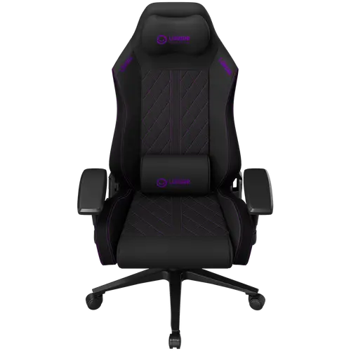 LORGAR CHA41, Ergonomic Gaming Chair Advanced, premium anti-stain fabric, Black/purple - image 1