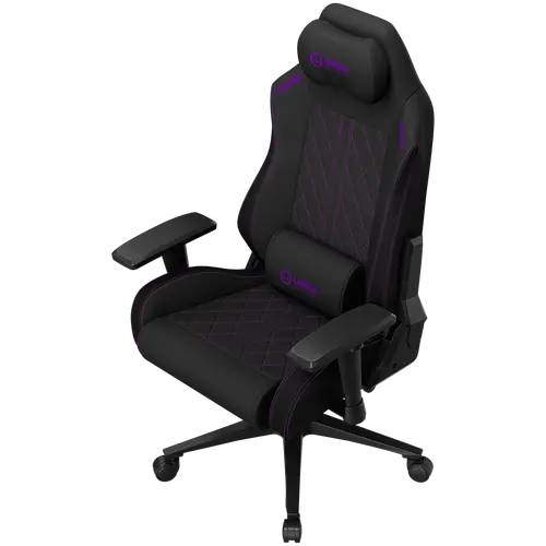 LORGAR CHA41, Ergonomic Gaming Chair Advanced, premium anti-stain fabric, Black/purple - image 3
