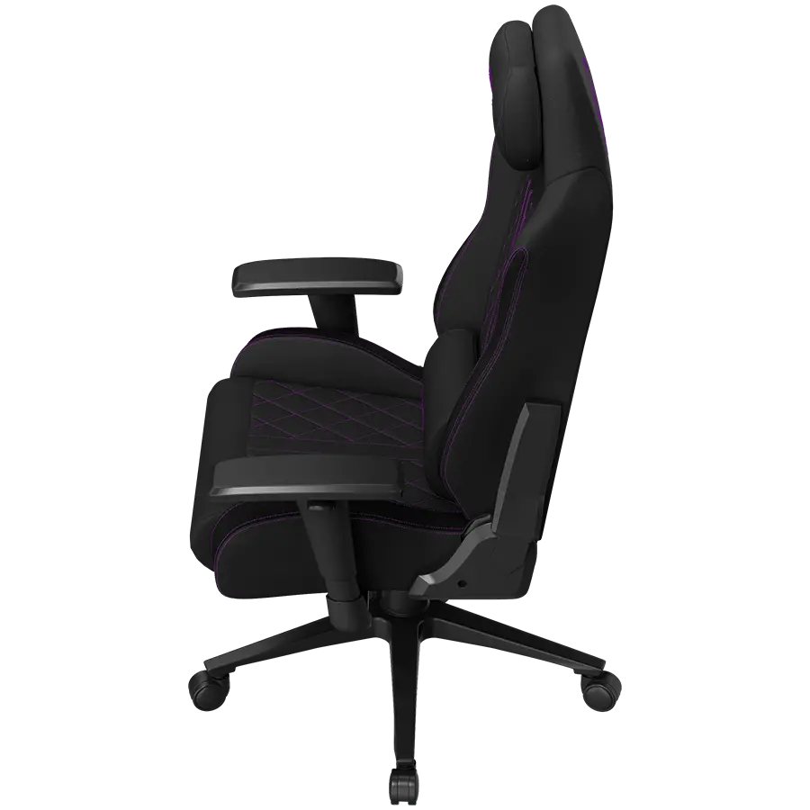 LORGAR CHA41, Ergonomic Gaming Chair Advanced, premium anti-stain fabric, Black/purple - image 4