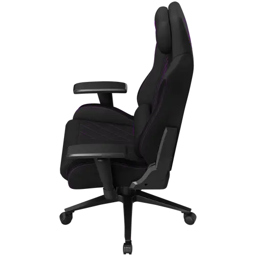 LORGAR CHA41, Ergonomic Gaming Chair Advanced, premium anti-stain fabric, Black/purple - image 4