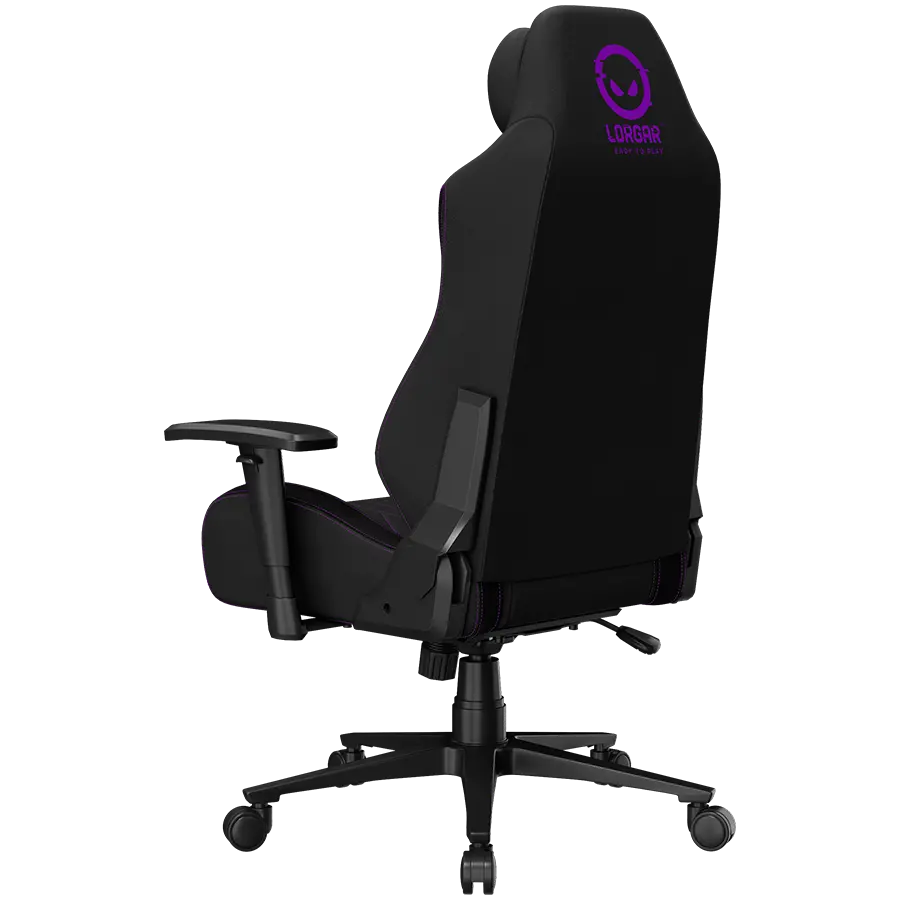 LORGAR CHA41, Ergonomic Gaming Chair Advanced, premium anti-stain fabric, Black/purple - image 6