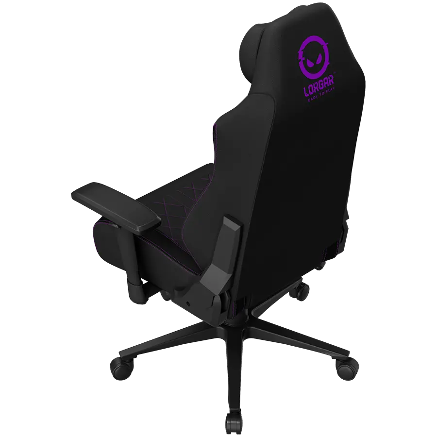 LORGAR CHA41, Ergonomic Gaming Chair Advanced, premium anti-stain fabric, Black/purple - image 7