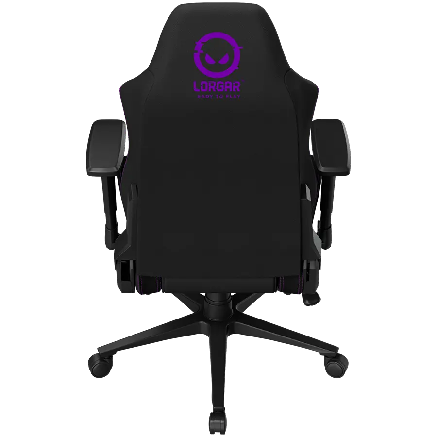 LORGAR CHA41, Ergonomic Gaming Chair Advanced, premium anti-stain fabric, Black/purple - image 9
