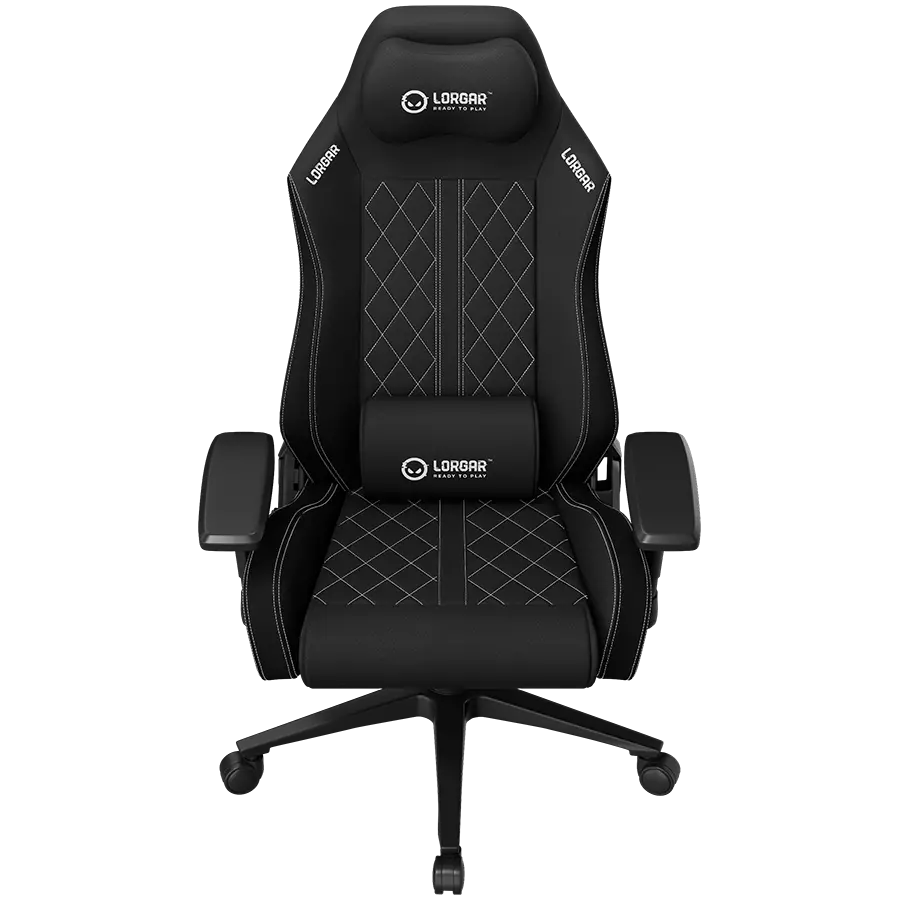 LORGAR CHA41, Ergonomic Gaming Chair Advanced, premium anti-stain fabric, Black/white - image 1