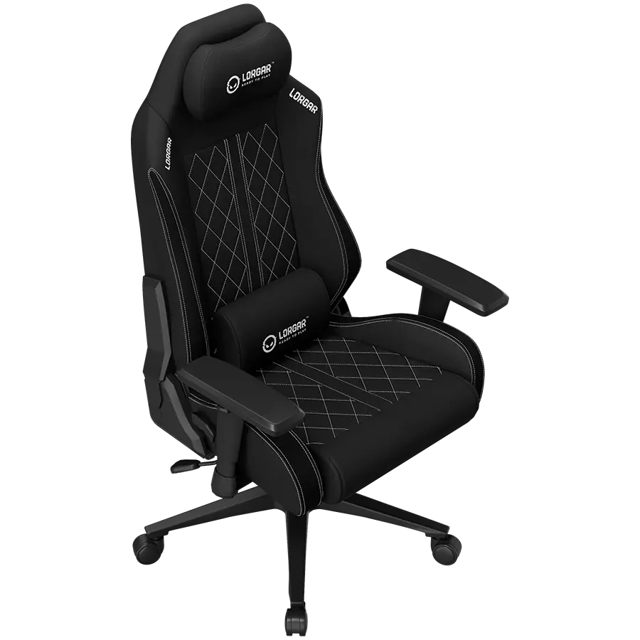LORGAR CHA41, Ergonomic Gaming Chair Advanced, premium anti-stain fabric, Black/white - image 15