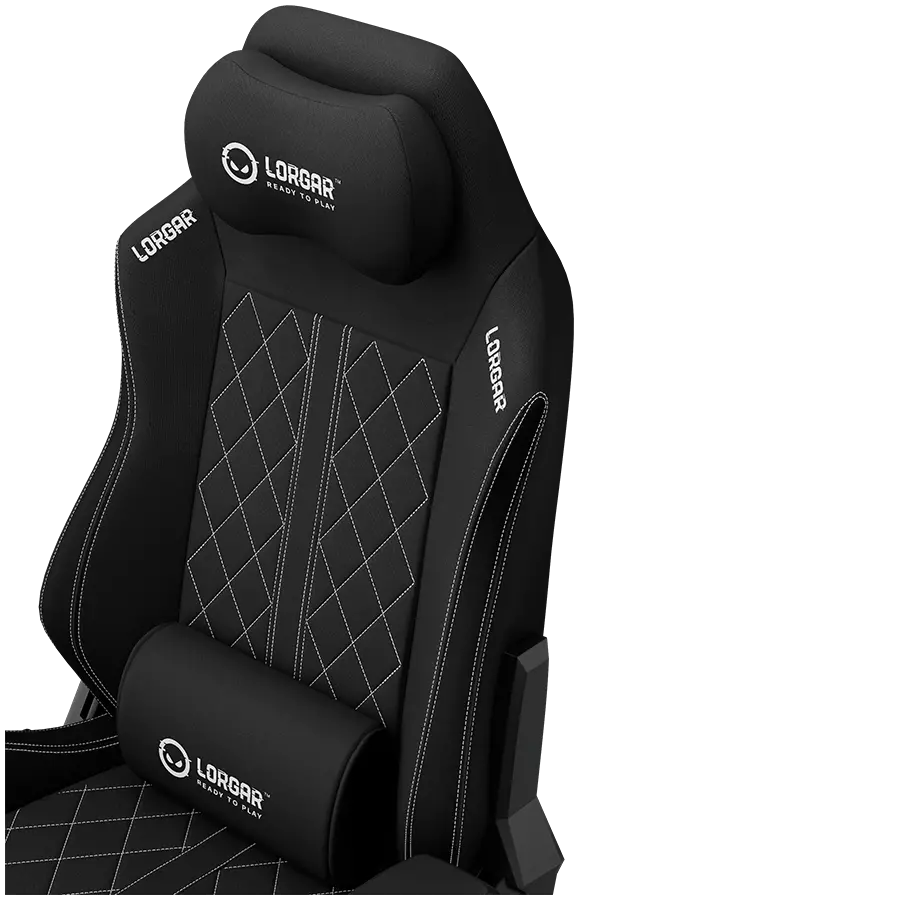 LORGAR CHA41, Ergonomic Gaming Chair Advanced, premium anti-stain fabric, Black/white - image 18