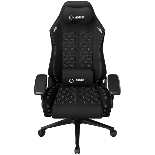 LORGAR CHA41, Ergonomic Gaming Chair Advanced, premium anti-stain fabric, Black/white - image 1