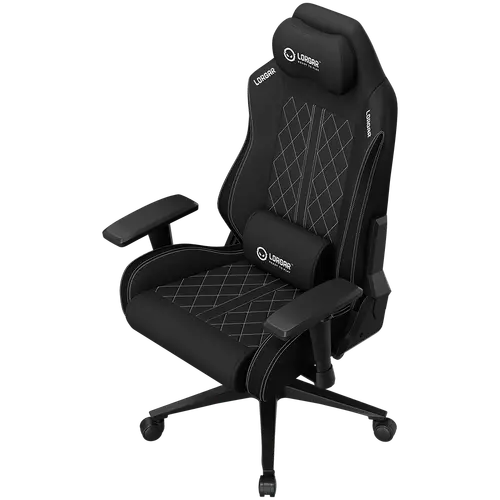 LORGAR CHA41, Ergonomic Gaming Chair Advanced, premium anti-stain fabric, Black/white - image 2