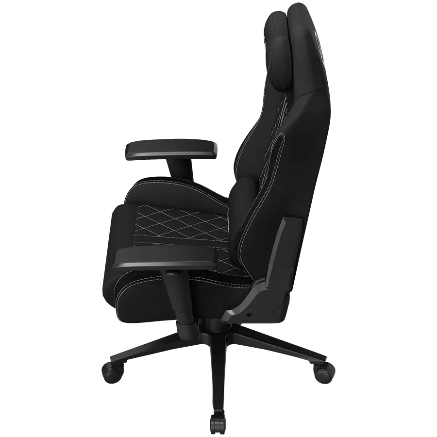 LORGAR CHA41, Ergonomic Gaming Chair Advanced, premium anti-stain fabric, Black/white - image 4