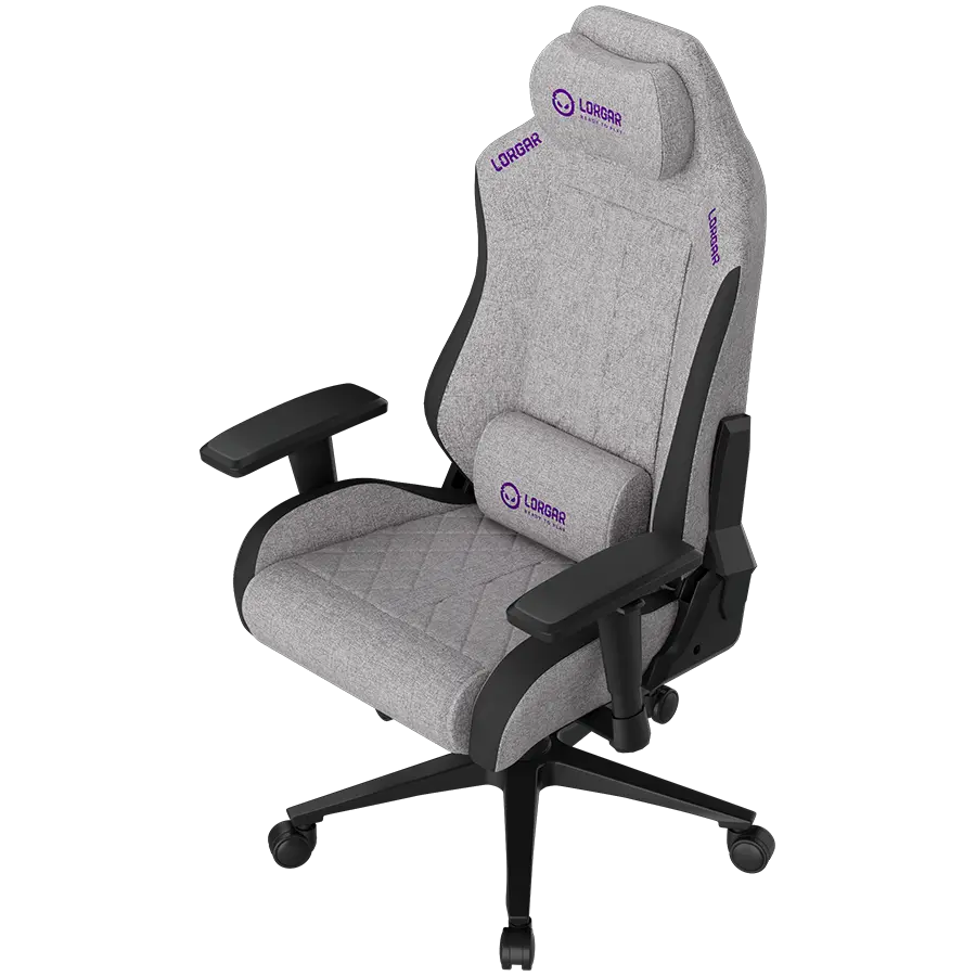 LORGAR CHA41, Ergonomic Gaming Chair Advanced, premium anti-stain fabric, Grey - image 2