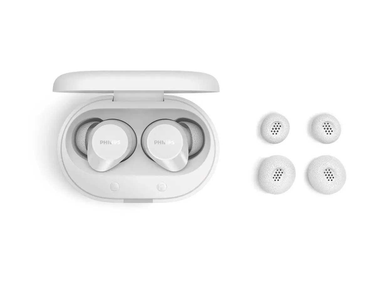 PHILIPS TWS Безжични слушалки за поставяне в ухото с микрофон IPX4 24 часа време на възпроизвеждане бели - image 3