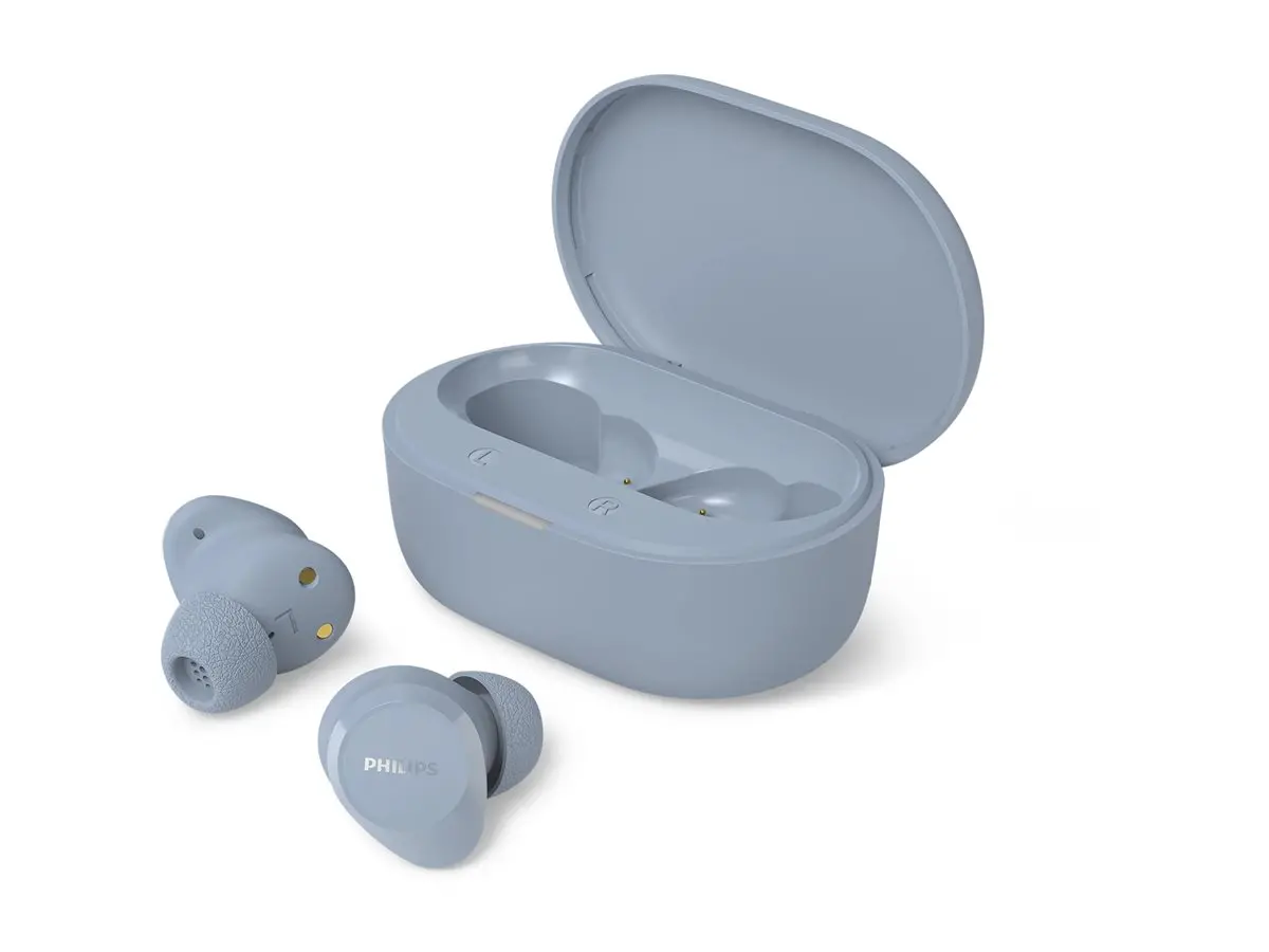 PHILIPS TWS Безжични слушалки за поставяне в ухото с микрофон IPX4 24 часа време на възпроизвеждане сини - image 1