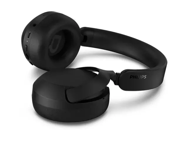 PHILIPS Безжични On-Ear слушалки с микрофон 80 часа време на възпроизвеждане Hi-Res Audio черни - image 4