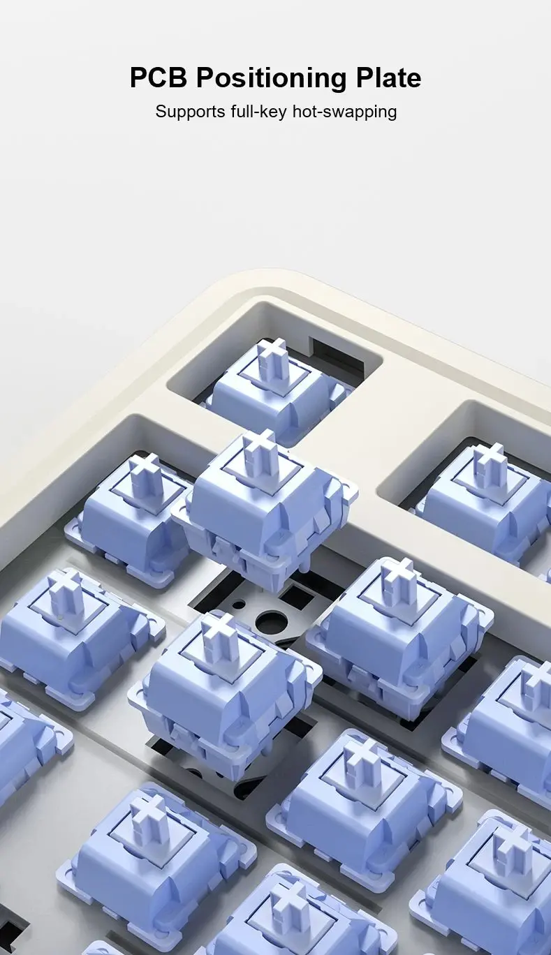 Aula геймърска механична клавиатура Wireless Gaming Mechanical Keyboard AU75 - Bloomfield Switch [Linear] (English US), Turmeric yellow - image 4