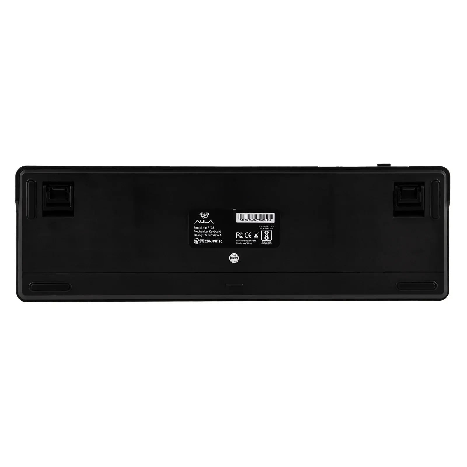 Aula геймърска механична клавиатура Wireless Gaming Mechanical Keyboard F108 - Volcanic Switch [Linear] (English US), Black, Gray - image 1