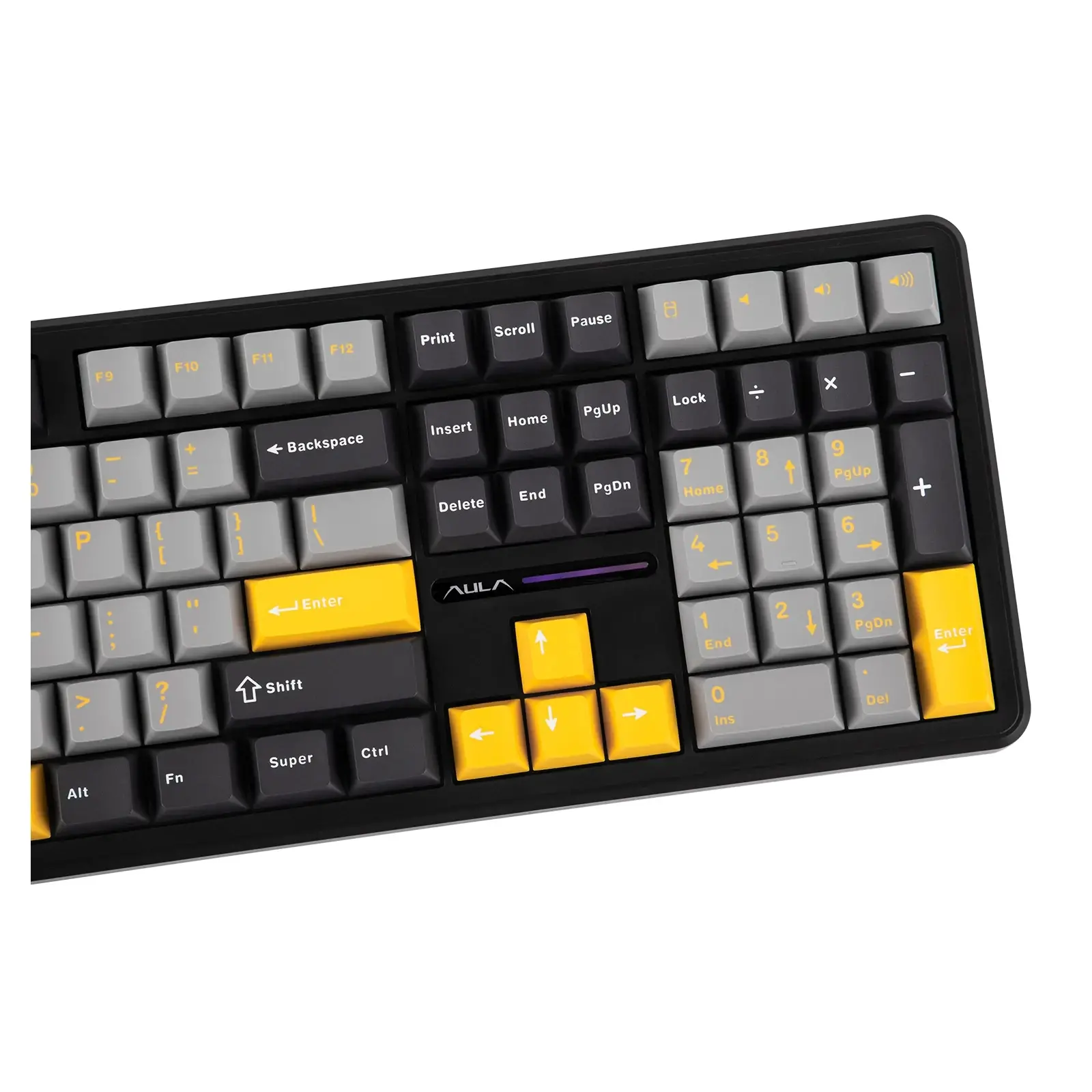 Aula геймърска механична клавиатура Wireless Gaming Mechanical Keyboard F108 - Volcanic Switch [Linear] (English US), Black, Gray - image 10