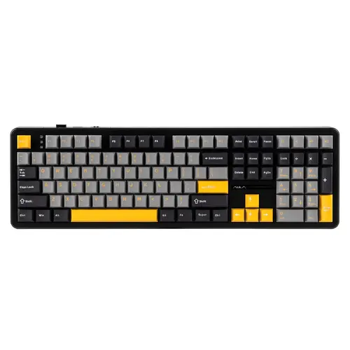Aula tastatură mecanică de gaming Wireless Gaming Mechanical Keyboard F108 - Volcanic Switch [Linear] (Engleză US), Negru, Gri - 1